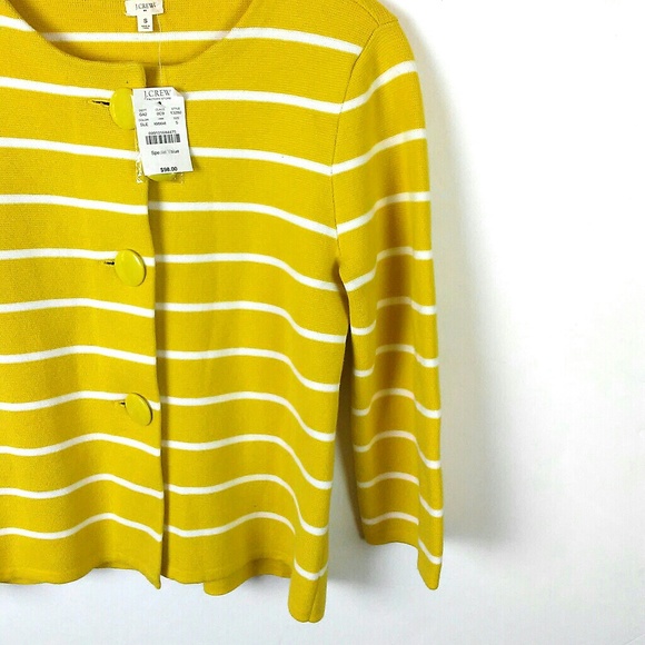 NWT J.Crew | Yellow button down cardigan Small - Picture 3 of 4